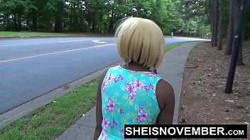 Risky Middle Of Street Blowjob &_ Big Ass Ebony Booty Out For Stranger Msnovember