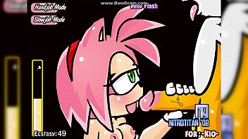 Amy give Tails a Hand and Blowjob