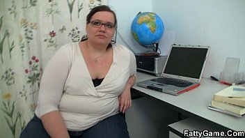 Plump teacher fucks her stud