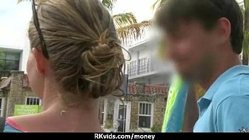 Amateur girl accepts cash for sex from stranger 10